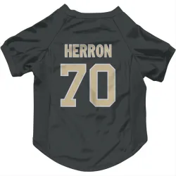 New Orleans Saints Alan Herron Black Pet Jersey for Dog & Cat