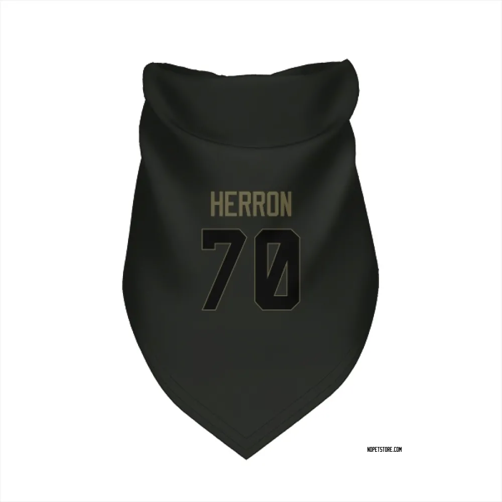 New Orleans Saints Alan Herron Black Service Pet Bandana for Dog & Cat