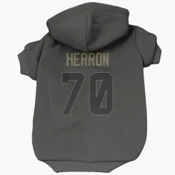 New Orleans Saints Alan Herron Black Service Pet Hoodie for Dog & Cat