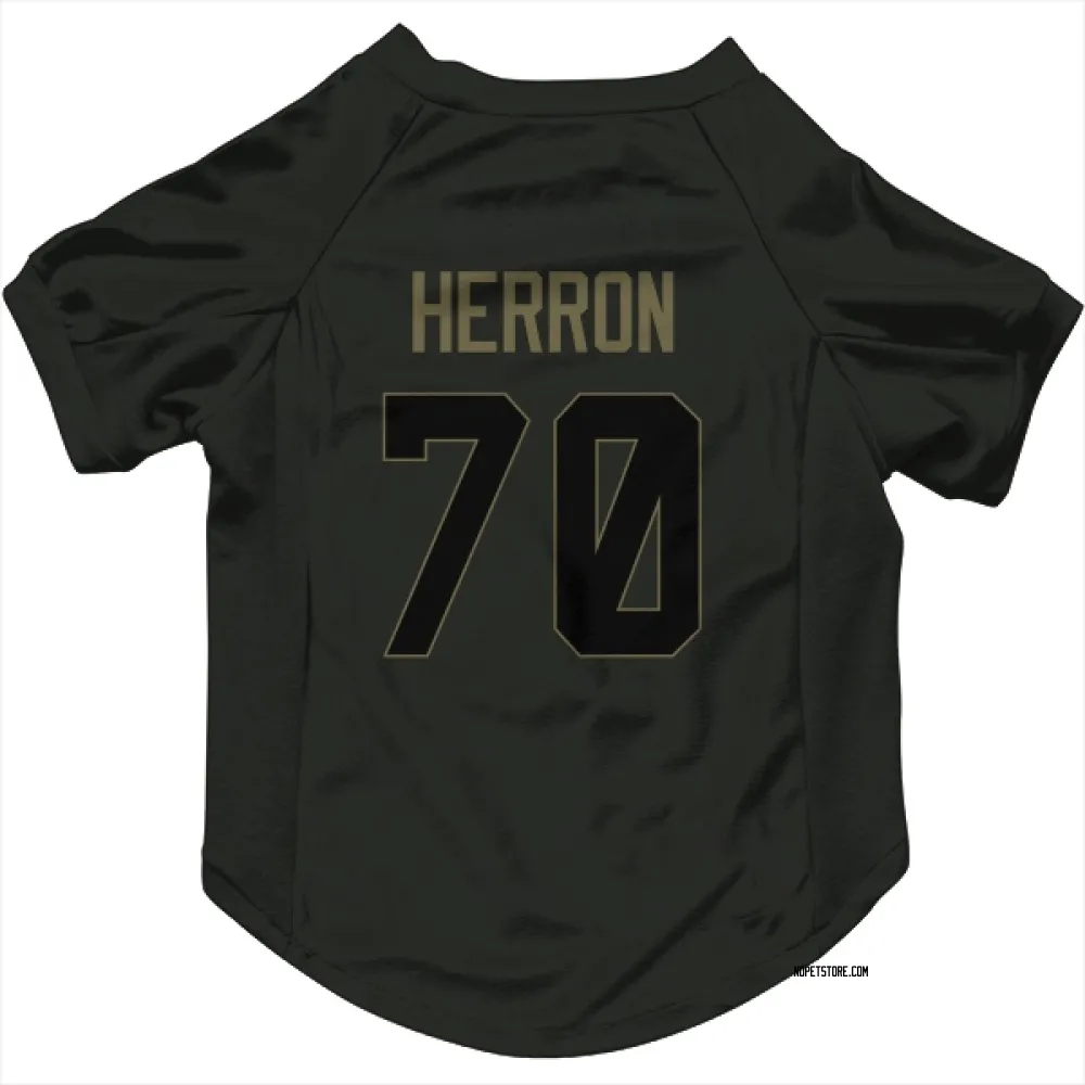 New Orleans Saints Alan Herron Black Service Pet Jersey for Dog & Cat