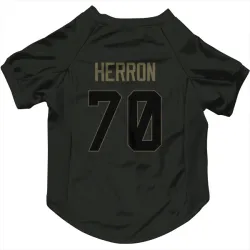 New Orleans Saints Alan Herron Black Service Pet Jersey for Dog & Cat