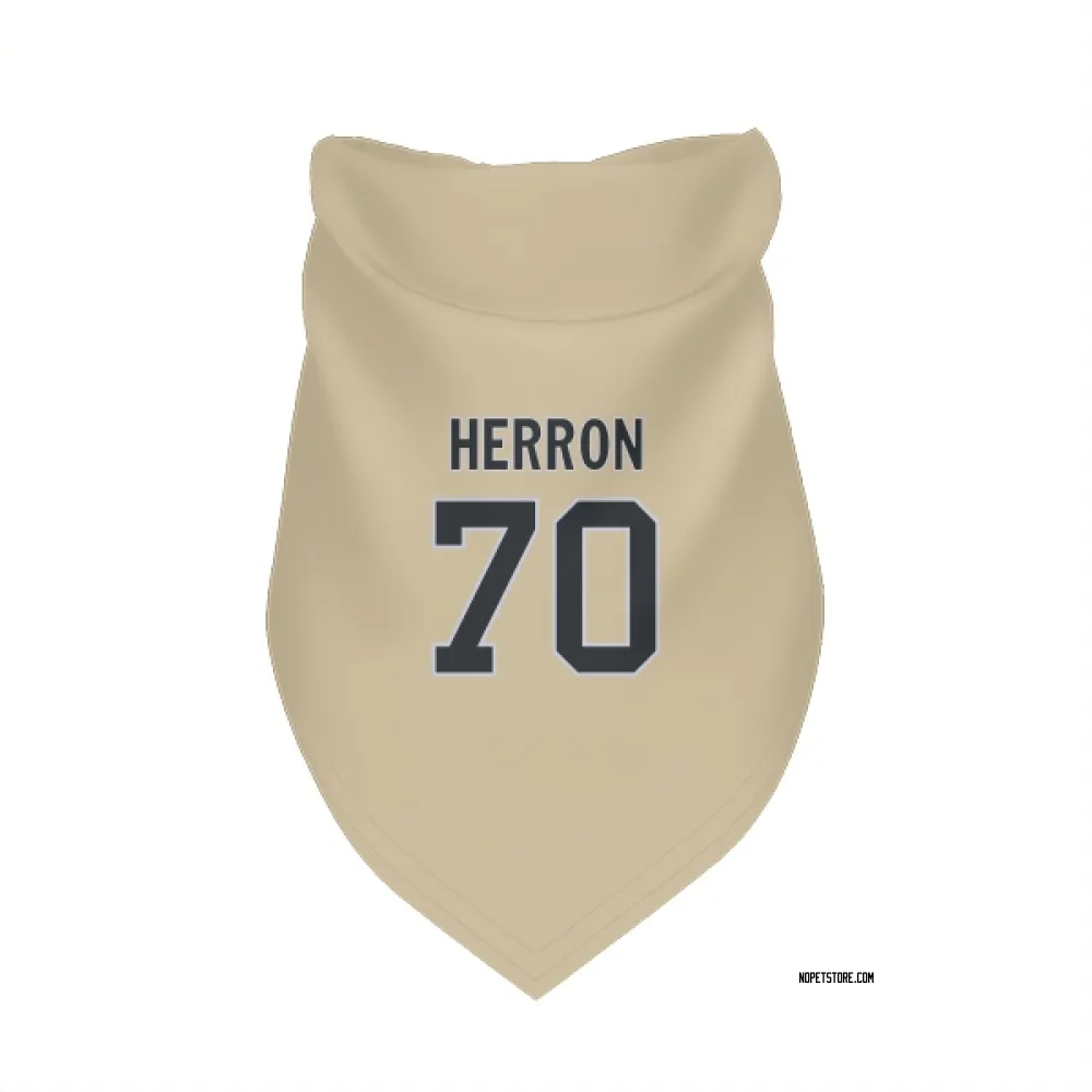 New Orleans Saints Alan Herron Gold Pet Bandana for Dog & Cat