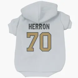 New Orleans Saints Alan Herron White Gold Pet Hoodie for Dog & Cat