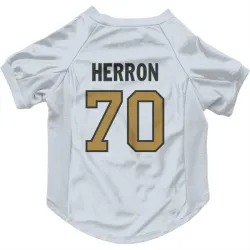 New Orleans Saints Alan Herron White Gold Pet Jersey for Dog & Cat