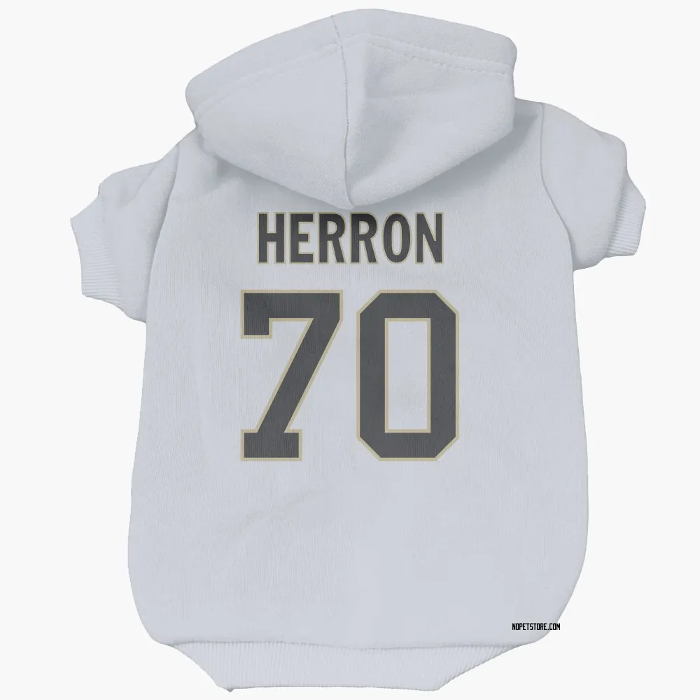 New Orleans Saints Alan Herron White Pet Hoodie for Dog & Cat