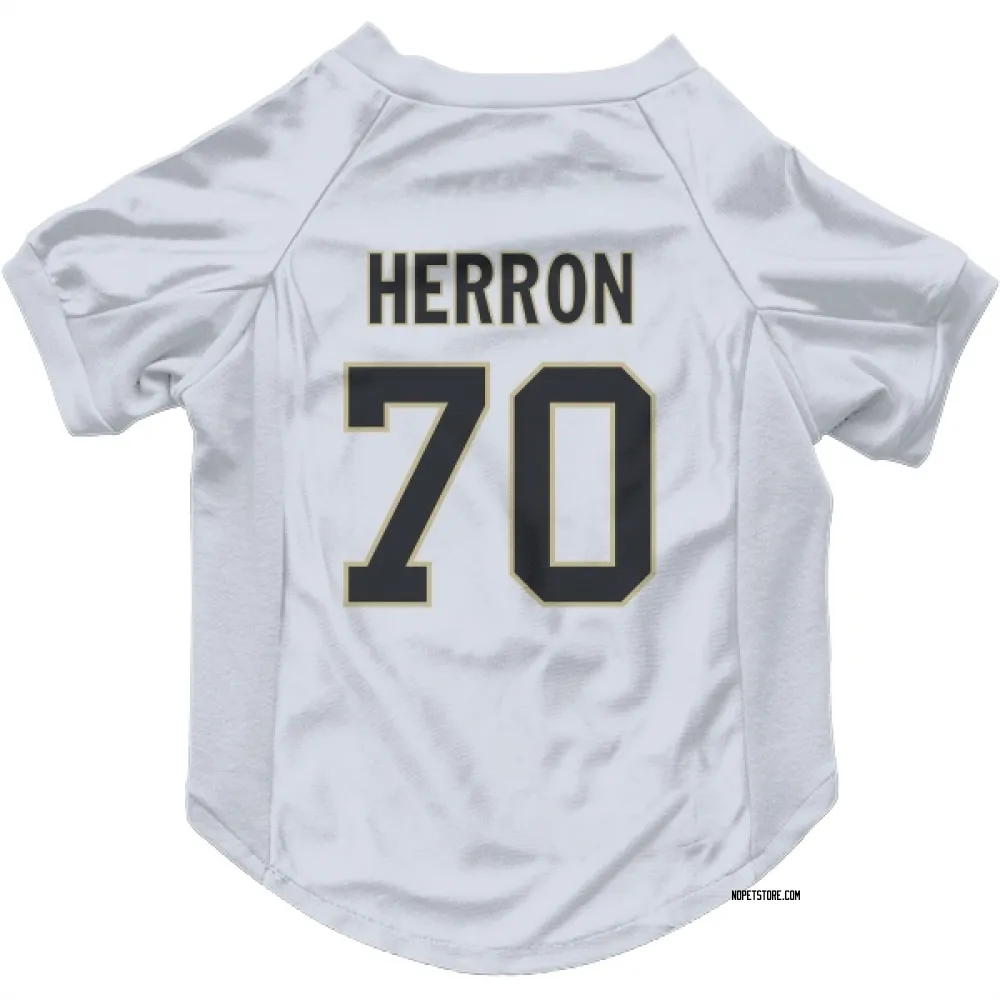 New Orleans Saints Alan Herron White Pet Jersey for Dog & Cat
