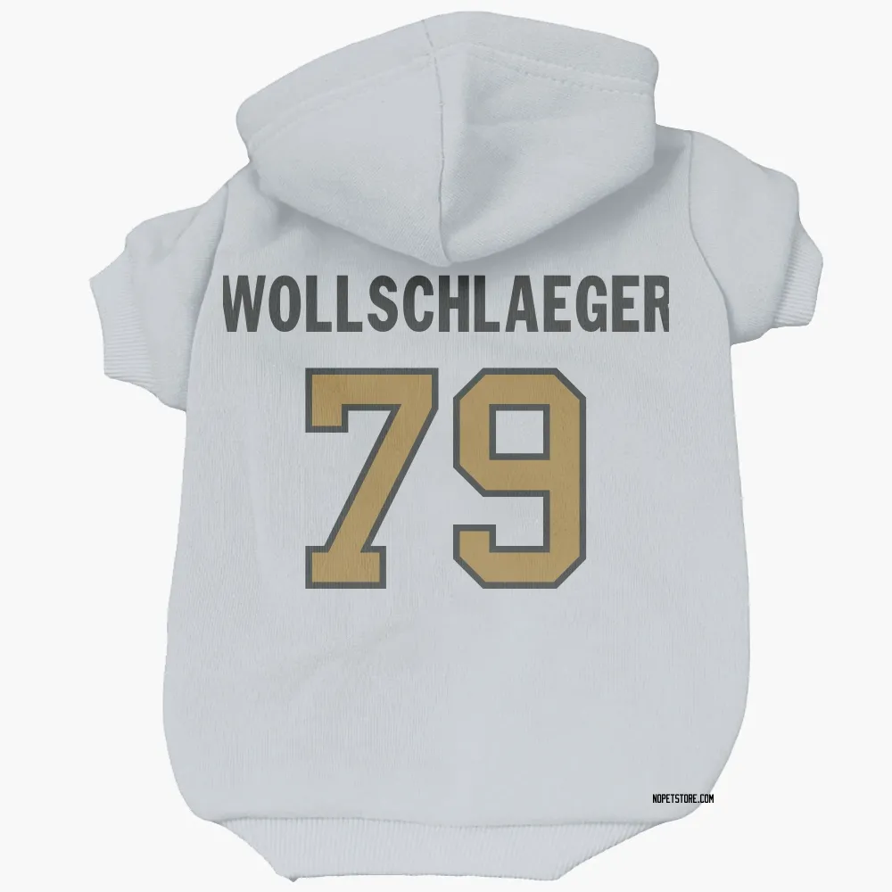 New Orleans Saints Alex Wollschlaeger White Gold Pet Hoodie for Dog & Cat