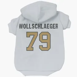 New Orleans Saints Alex Wollschlaeger White Gold Pet Hoodie for Dog & Cat