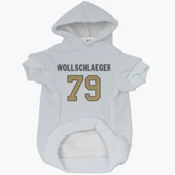 New Orleans Saints Alex Wollschlaeger White Gold Pet Hoodie for Dog & Cat