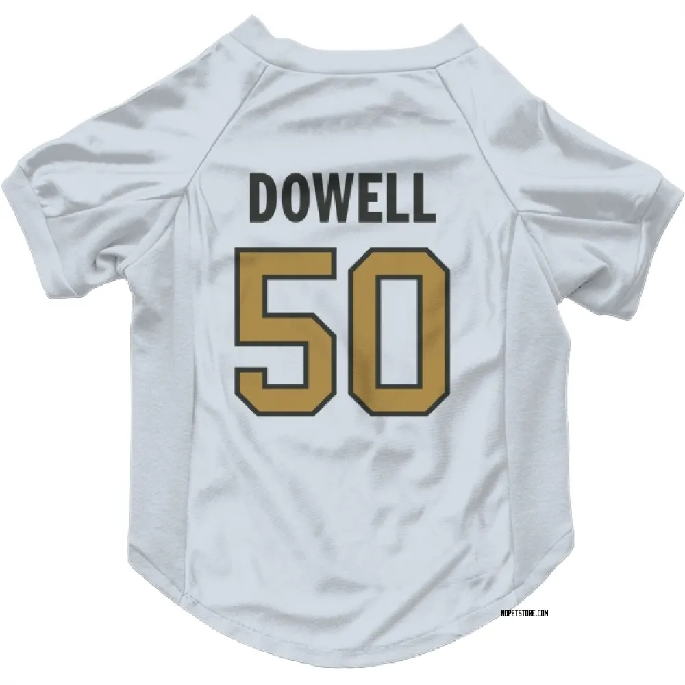 New Orleans Saints Andrew Dowell White Gold Pet Jersey for Dog & Cat