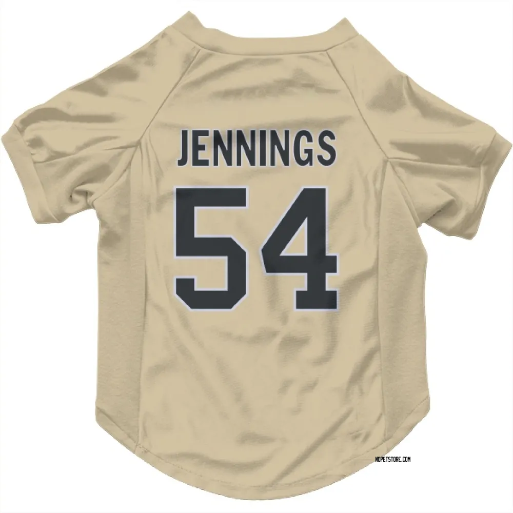 New Orleans Saints Anfernee Jennings Gold Pet Jersey for Dog & Cat