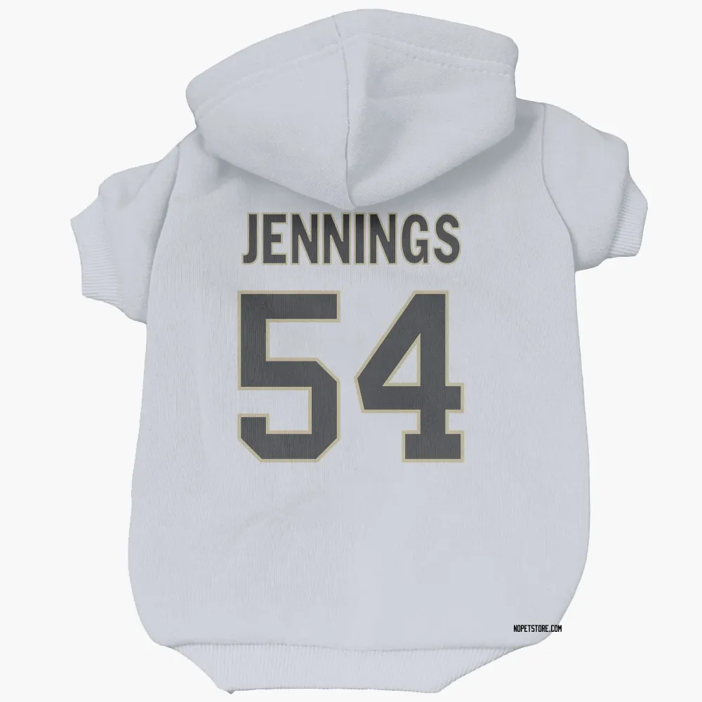New Orleans Saints Anfernee Jennings White Pet Hoodie for Dog & Cat