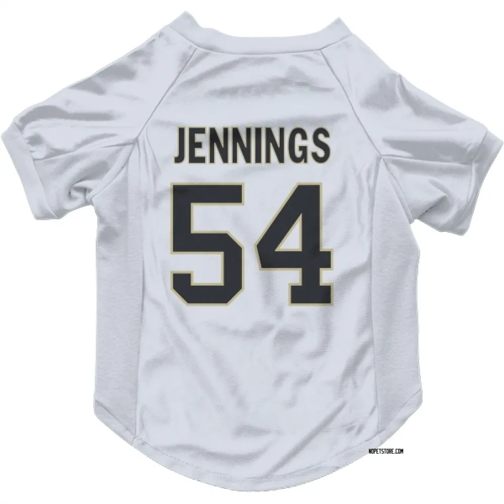 New Orleans Saints Anfernee Jennings White Pet Jersey for Dog & Cat