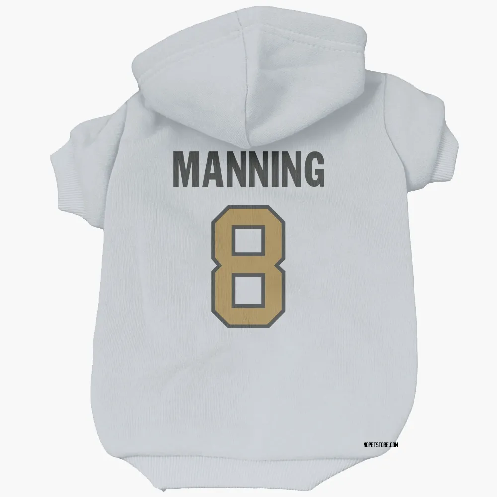 New Orleans Saints Archie Manning White Gold Pet Hoodie for Dog & Cat