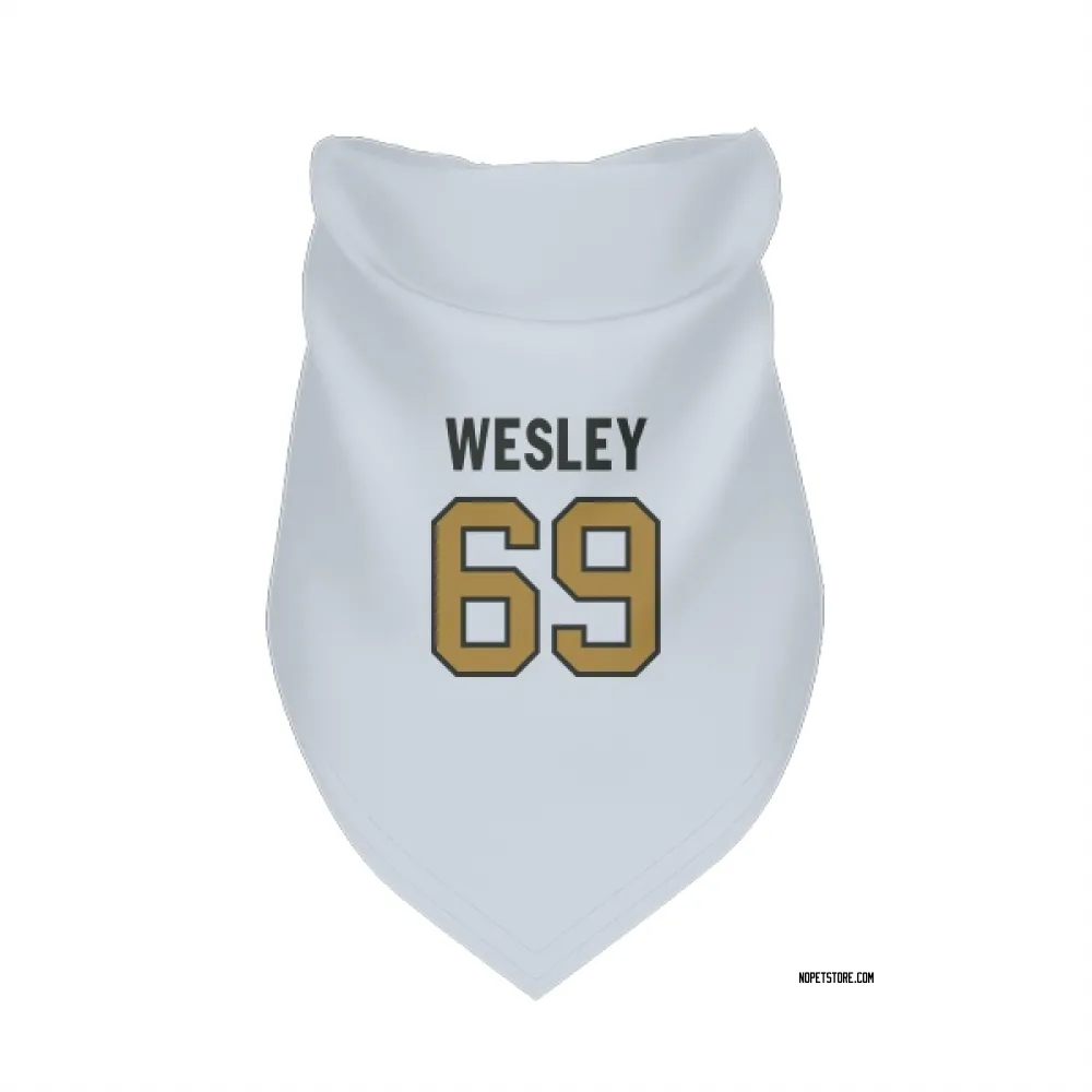 New Orleans Saints Barry Wesley White Gold Pet Bandana for Dog & Cat