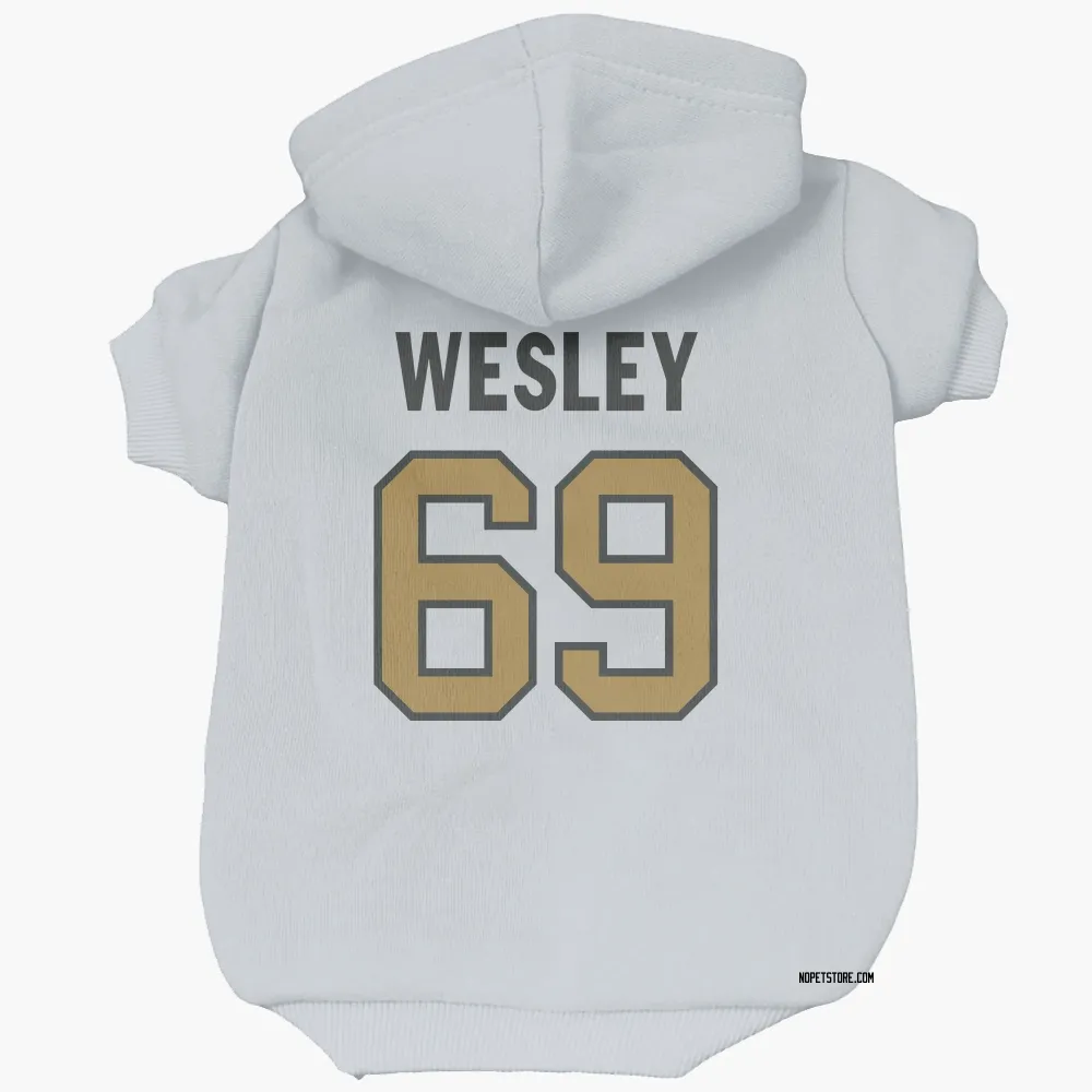 New Orleans Saints Barry Wesley White Gold Pet Hoodie for Dog & Cat