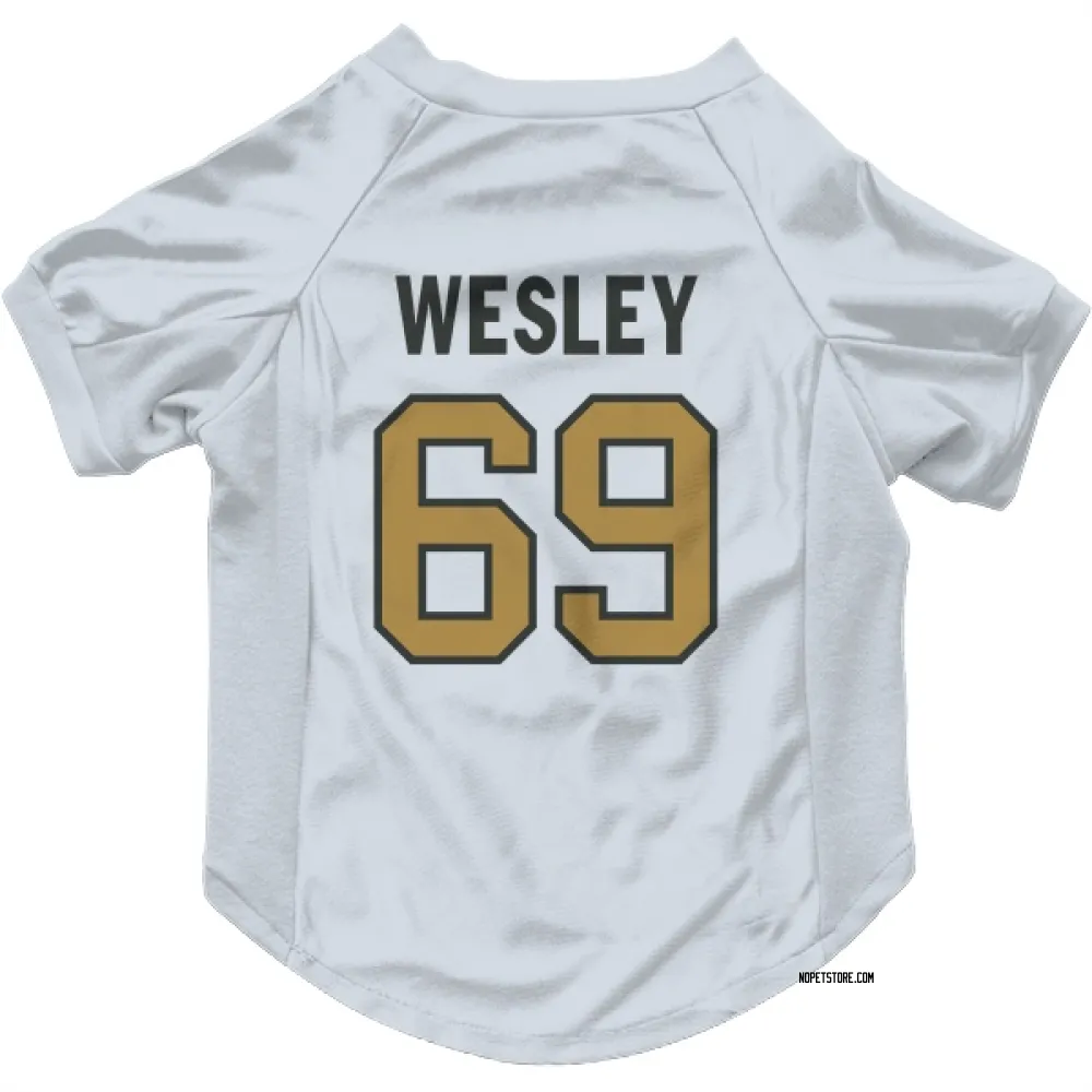 New Orleans Saints Barry Wesley White Gold Pet Jersey for Dog & Cat