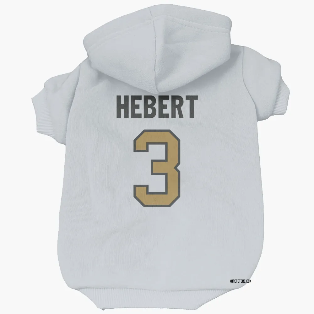 New Orleans Saints Bobby Hebert White Gold Pet Hoodie for Dog & Cat