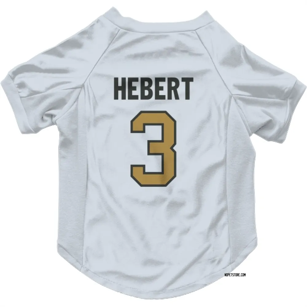 New Orleans Saints Bobby Hebert White Gold Pet Jersey for Dog & Cat