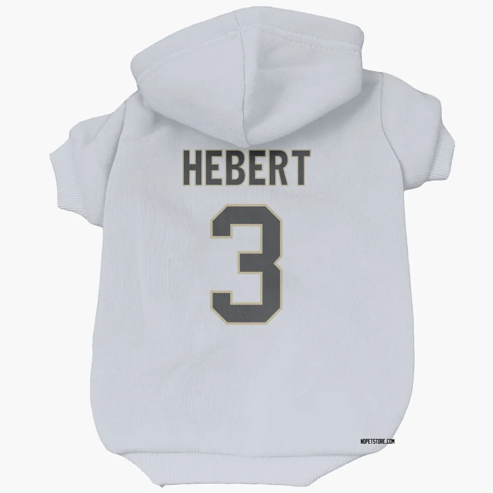 New Orleans Saints Bobby Hebert White Pet Hoodie for Dog & Cat