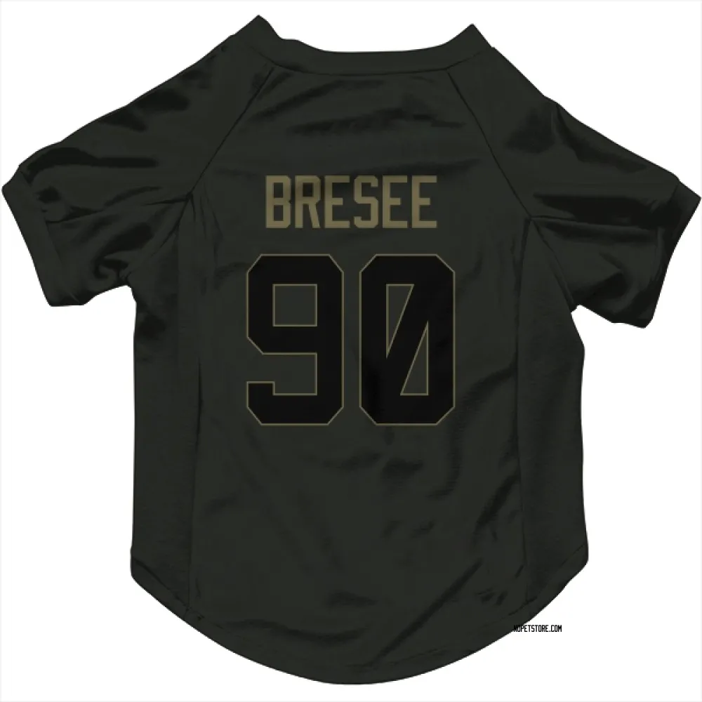 New Orleans Saints Bryan Bresee Black Service Pet Jersey for Dog & Cat