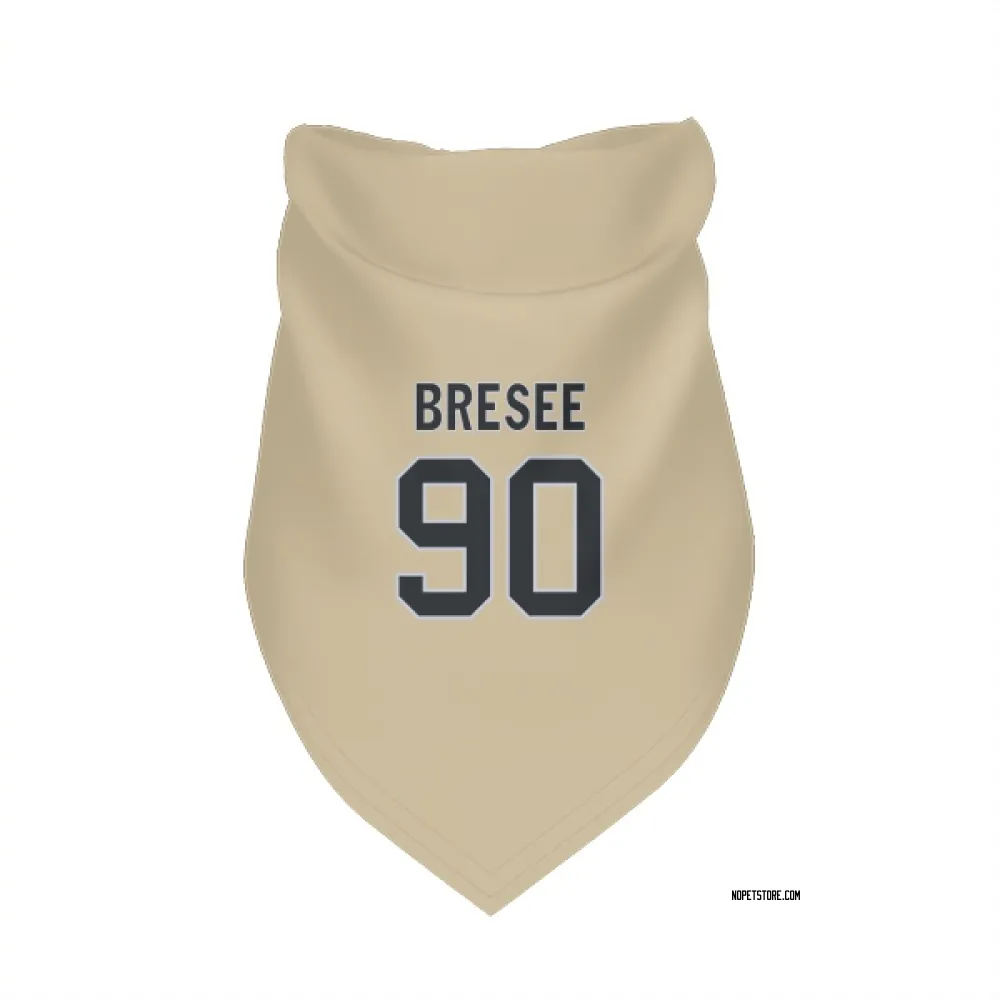 New Orleans Saints Bryan Bresee Gold Pet Bandana for Dog & Cat