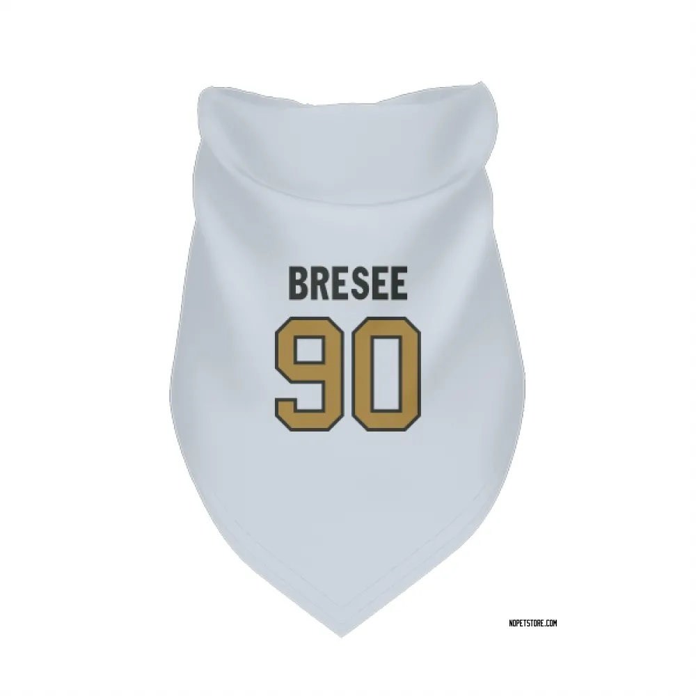 New Orleans Saints Bryan Bresee White Gold Pet Bandana for Dog & Cat