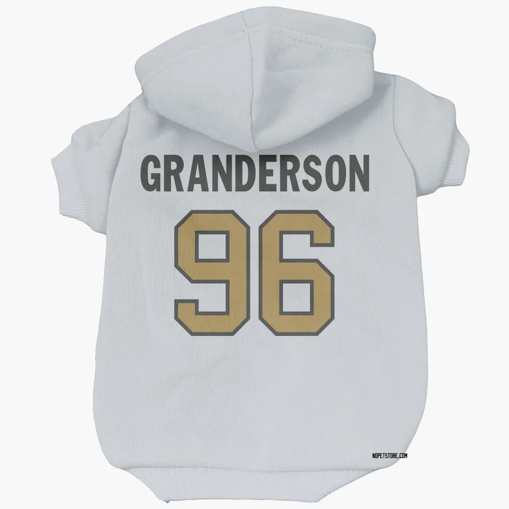 New Orleans Saints Carl Granderson White Gold Pet Hoodie for Dog & Cat