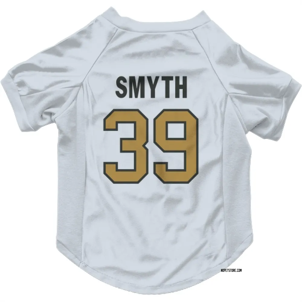 New Orleans Saints Charlie Smyth White Gold Pet Jersey for Dog & Cat