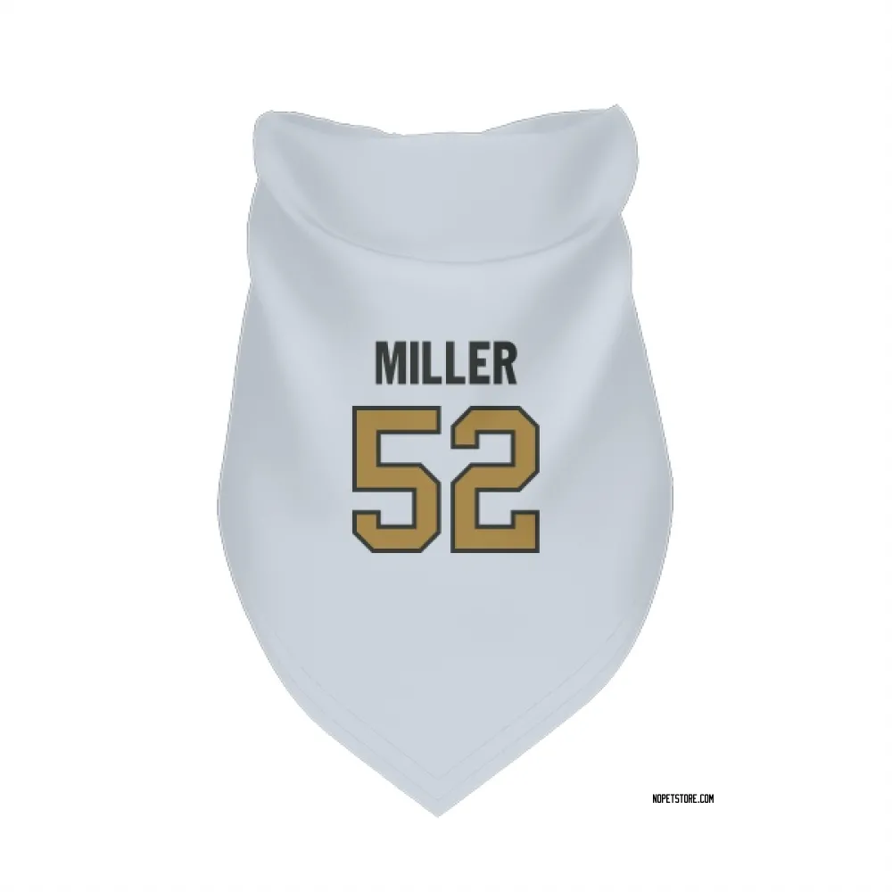 New Orleans Saints Christen Miller White Gold Pet Bandana for Dog & Cat