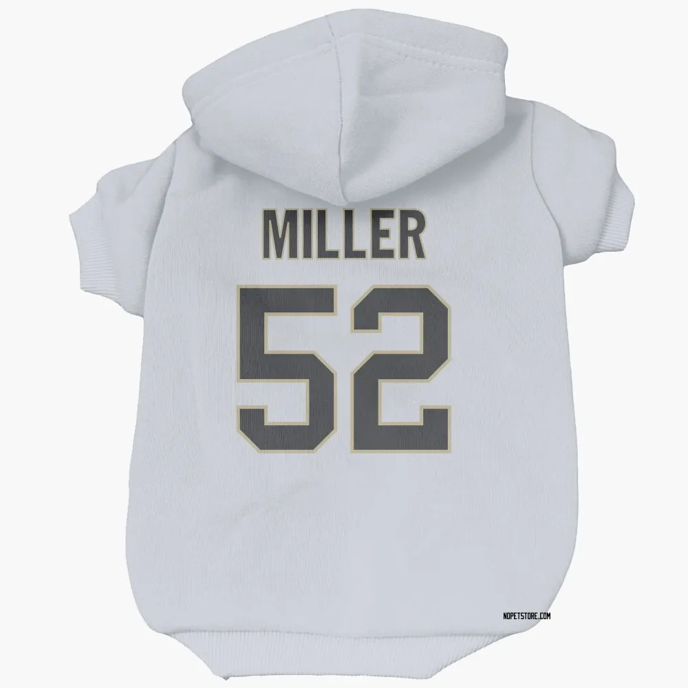 New Orleans Saints Christen Miller White Pet Hoodie for Dog & Cat