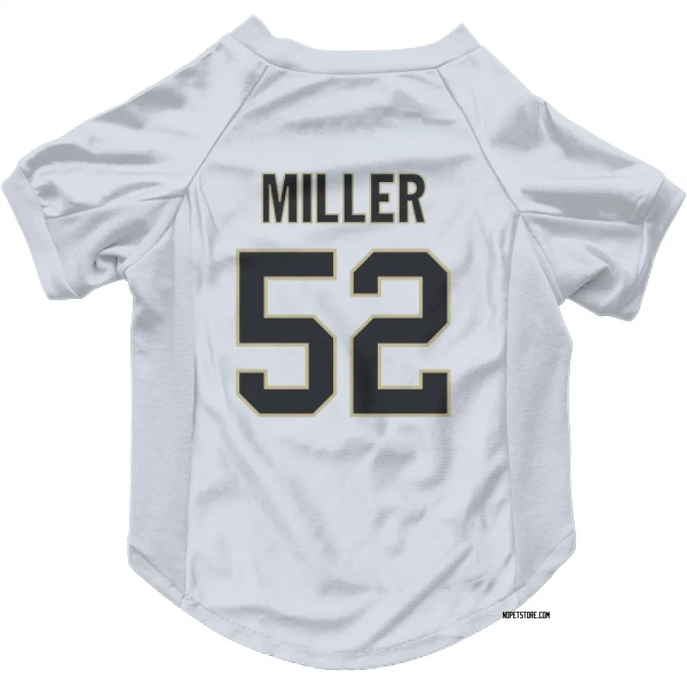 New Orleans Saints Christen Miller White Pet Jersey for Dog & Cat