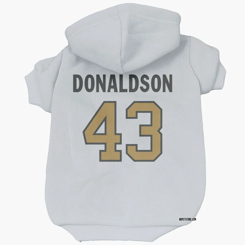 New Orleans Saints CJ Donaldson White Gold Pet Hoodie for Dog & Cat