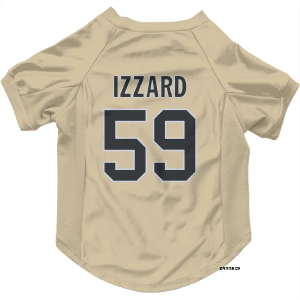 New Orleans Saints Coziah Izzard Gold Pet Jersey for Dog & Cat