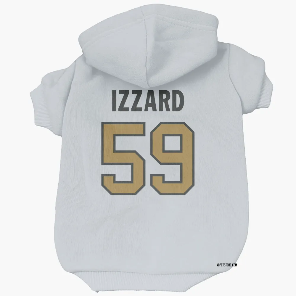New Orleans Saints Coziah Izzard White Gold Pet Hoodie for Dog & Cat