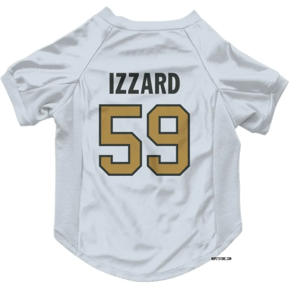 New Orleans Saints Coziah Izzard White Gold Pet Jersey for Dog & Cat