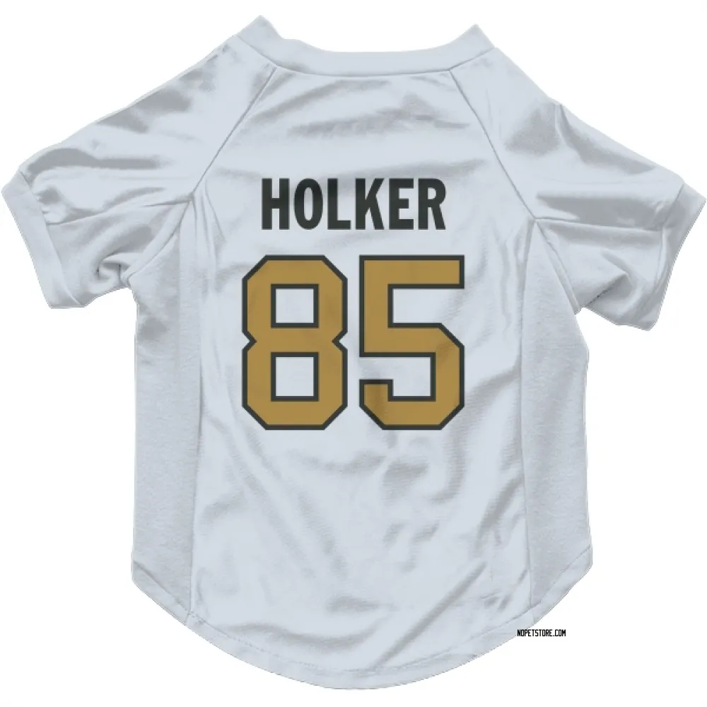 New Orleans Saints Dallin Holker White Gold Pet Jersey for Dog & Cat