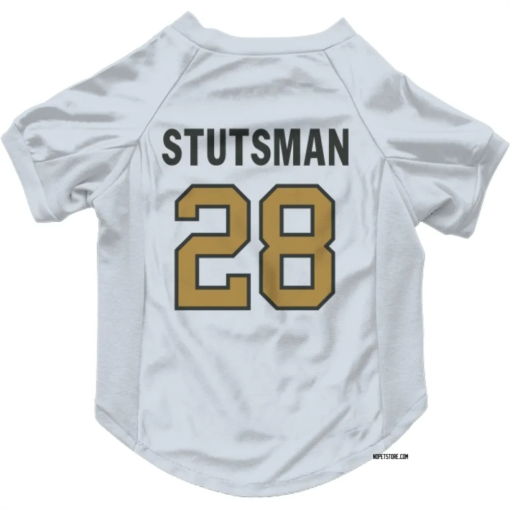 New Orleans Saints Danny Stutsman White Gold Pet Jersey for Dog & Cat