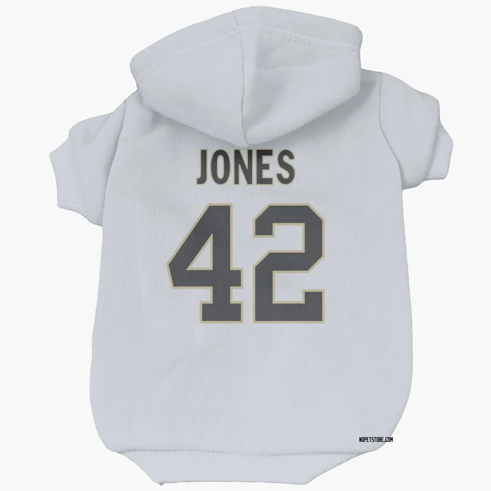 New Orleans Saints DaShawn Jones White Pet Hoodie for Dog & Cat