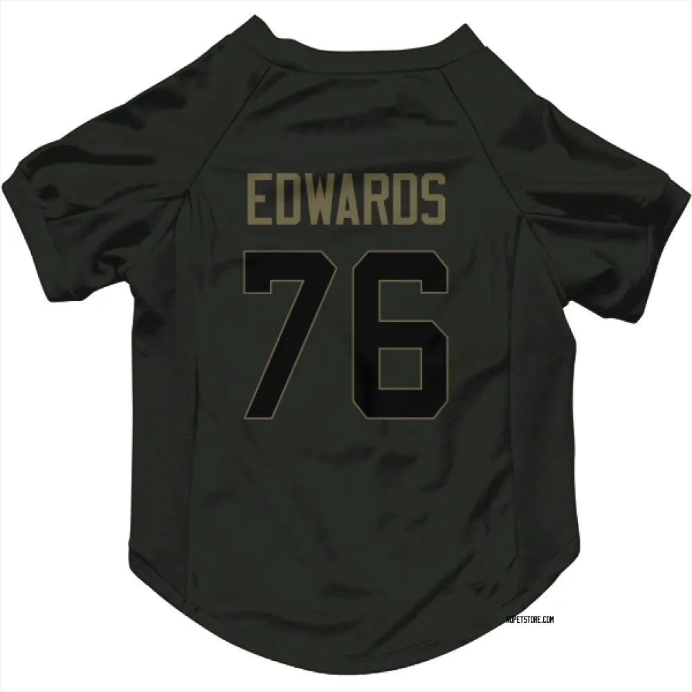 New Orleans Saints David Edwards Black Service Pet Jersey for Dog & Cat