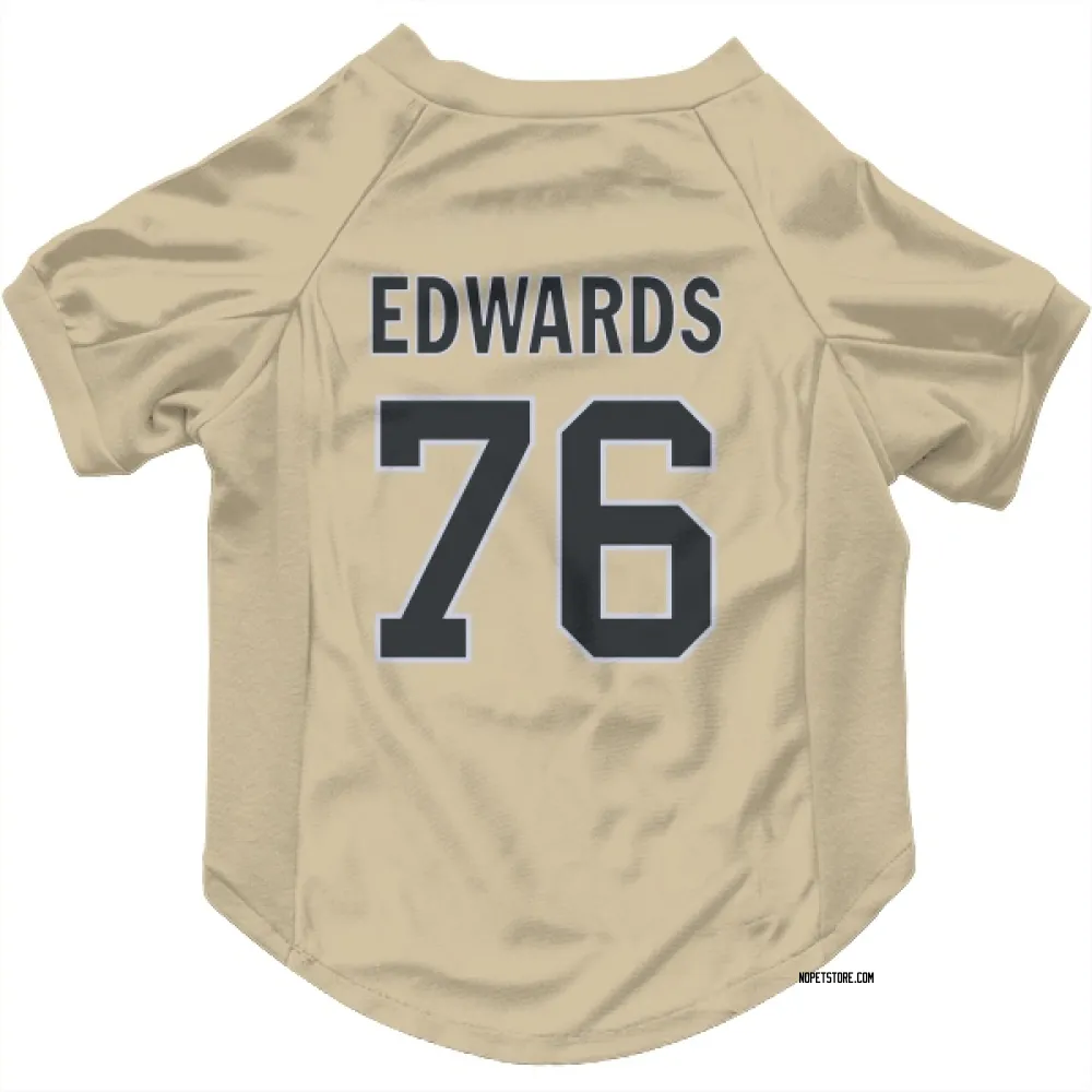 New Orleans Saints David Edwards Gold Pet Jersey for Dog & Cat