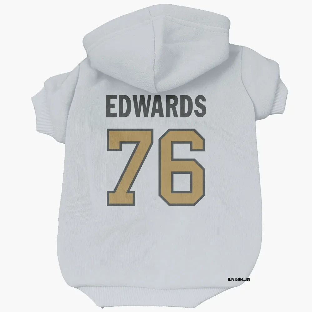 New Orleans Saints David Edwards White Gold Pet Hoodie for Dog & Cat