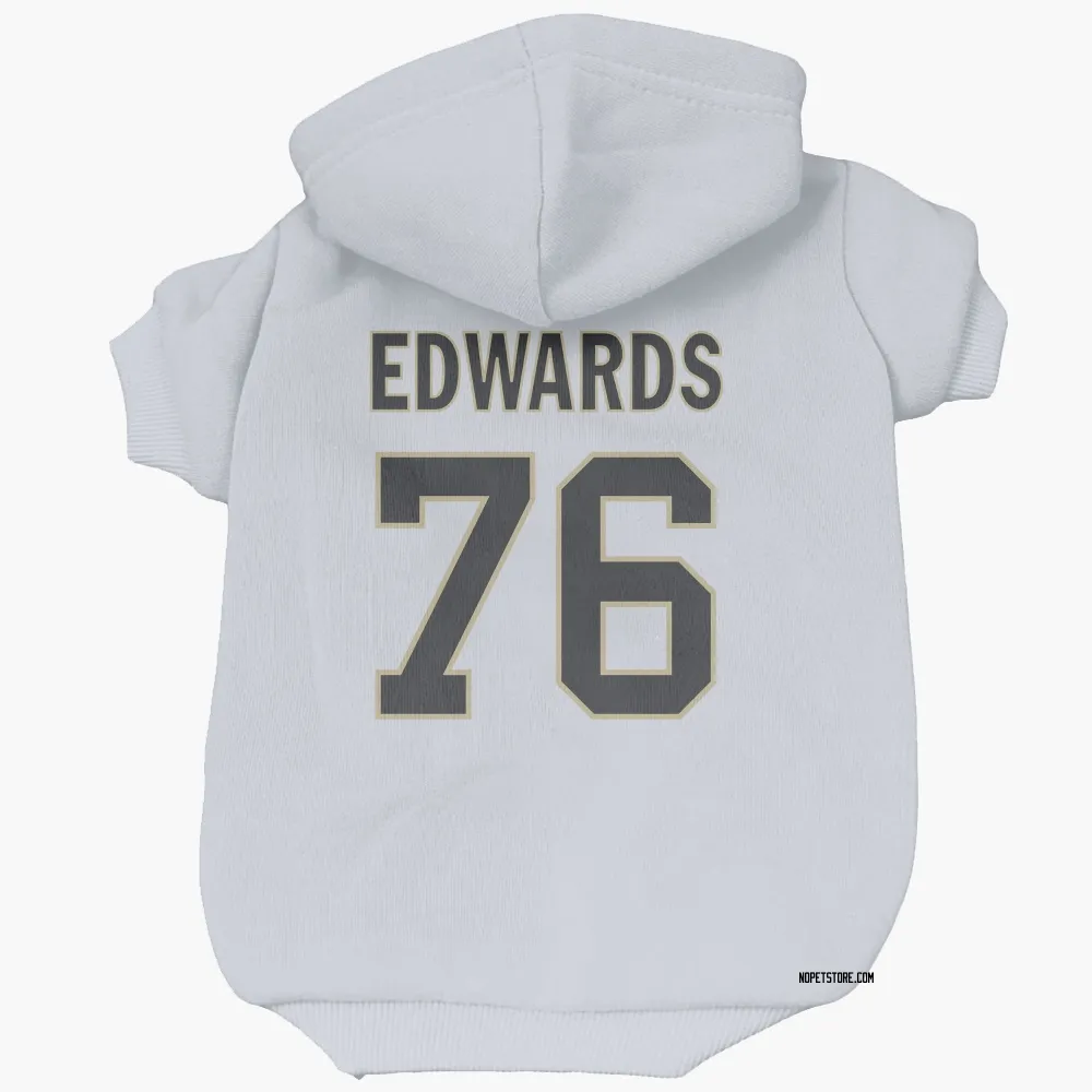 New Orleans Saints David Edwards White Pet Hoodie for Dog & Cat
