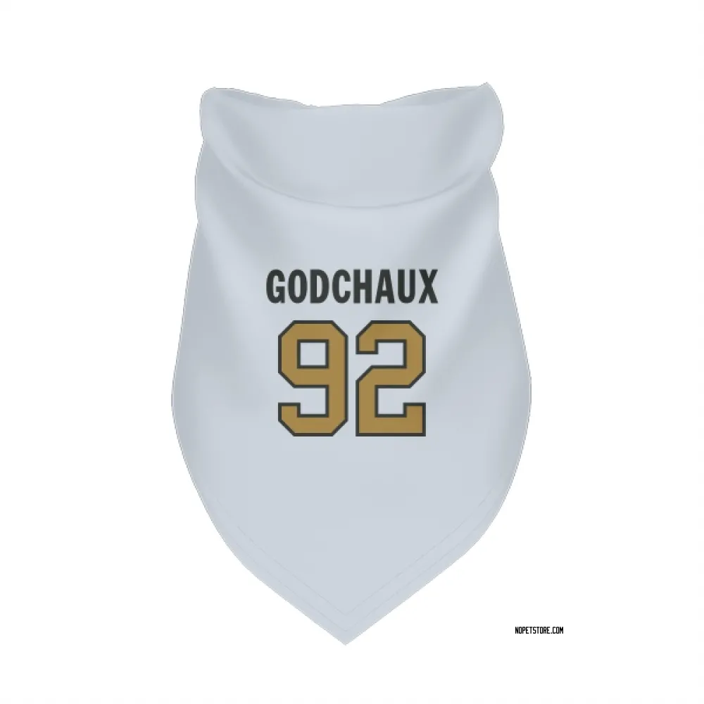 New Orleans Saints Davon Godchaux White Gold Pet Bandana for Dog & Cat