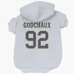 New Orleans Saints Davon Godchaux White Pet Hoodie for Dog & Cat
