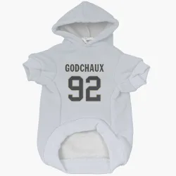 New Orleans Saints Davon Godchaux White Pet Hoodie for Dog & Cat