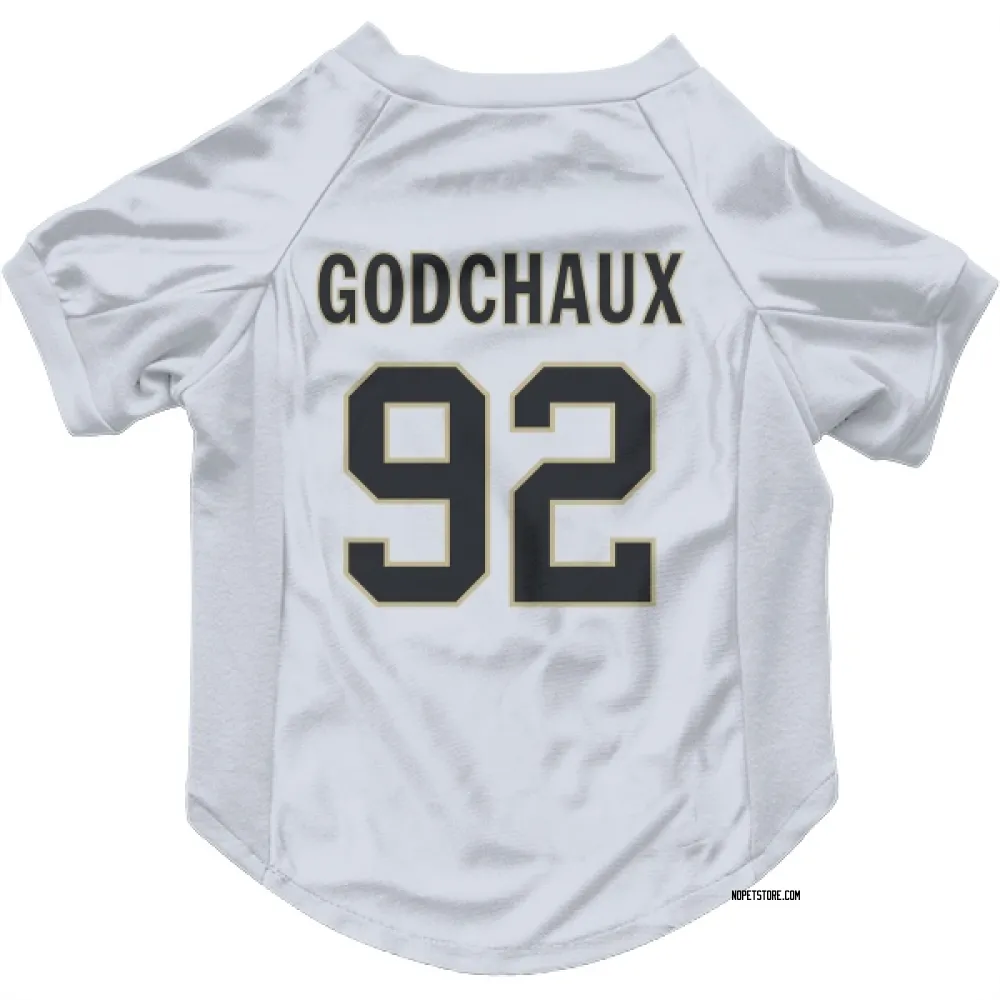 New Orleans Saints Davon Godchaux White Pet Jersey for Dog & Cat