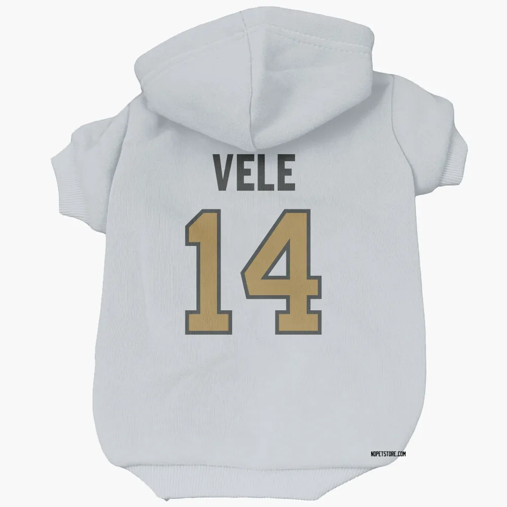 New Orleans Saints Devaughn Vele White Gold Pet Hoodie for Dog & Cat