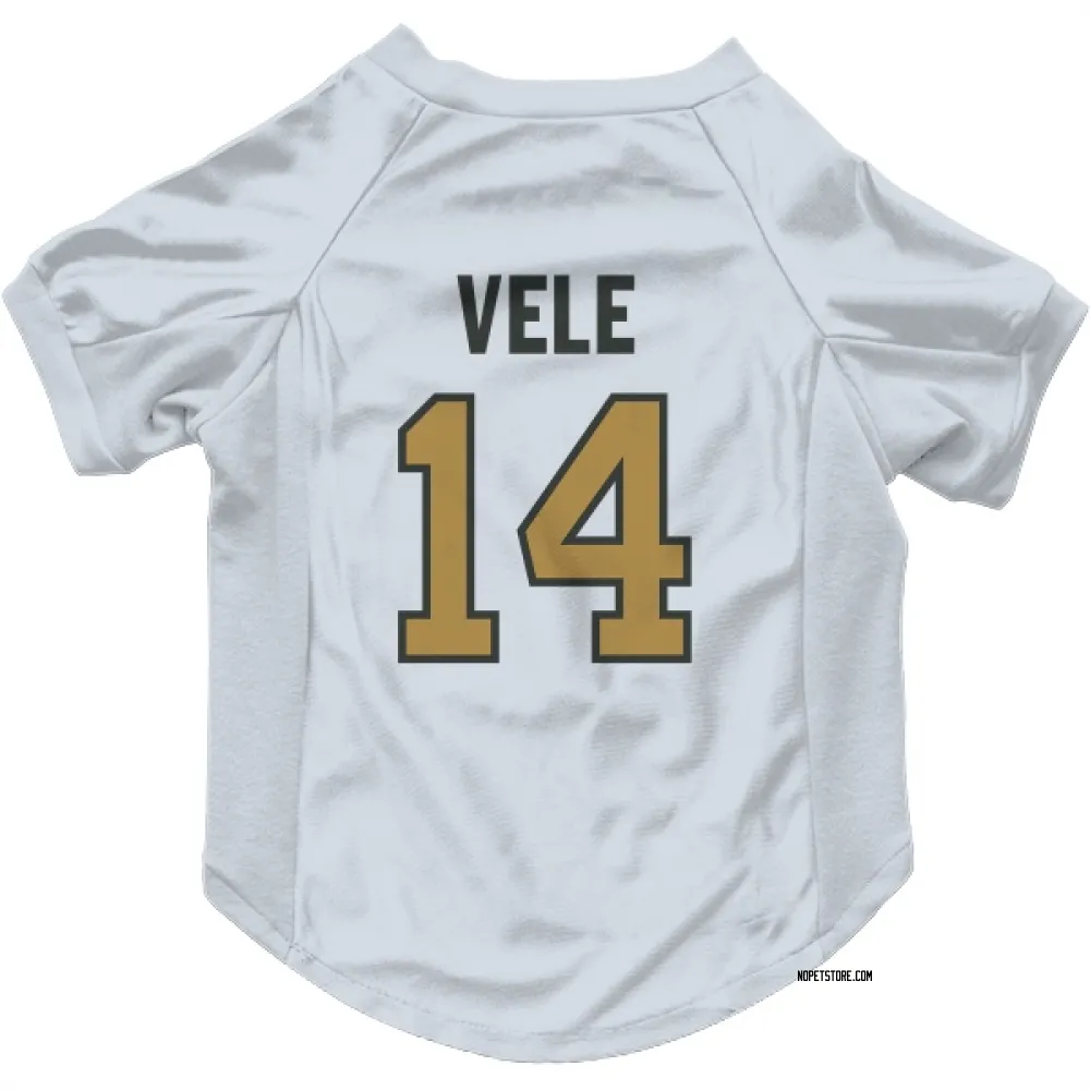 New Orleans Saints Devaughn Vele White Gold Pet Jersey for Dog & Cat
