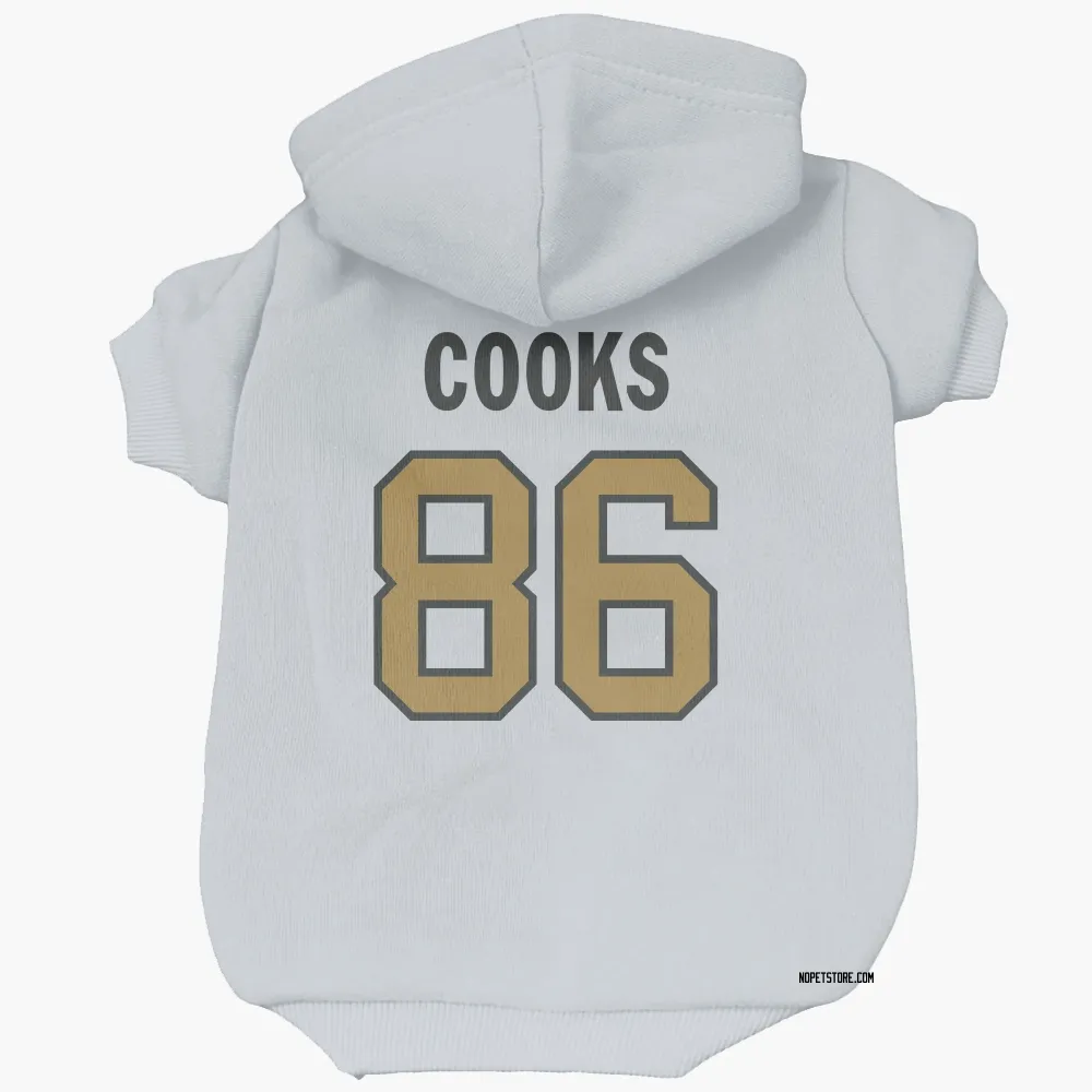 New Orleans Saints Elijah Cooks White Gold Pet Hoodie for Dog & Cat